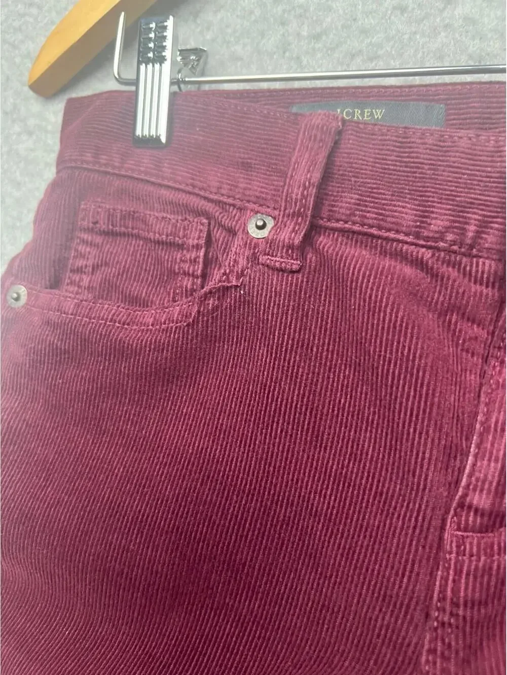 J Crew Toothpick Skinny Corduroy Pants Womens 25 Ankle Straight Casual